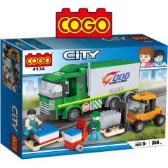 Montarga y Camion de Transporte - Juego de Construcción - Cogo Blocks