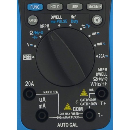 Multimetro Digital Automotivo - Minipa - MA-120A - RPM / Dwell / Duty Cycle / Pulse Width