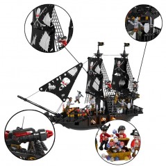 Barco Pirata Gigante Sea Rover - Juego de Construcción - Cogo Blocks - 807 piezas