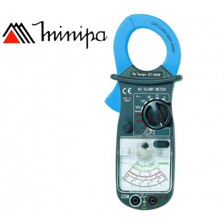 Pinza Amperimetrica Analogica - Minipa - ET-3006 - VDC 75V / VAC 750V / AAC 600A