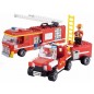 Camion y Jeep de Bomberos - Juego de Construcción - Cogo Blocks - 324 piezas