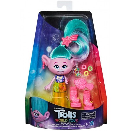 Muñeca Satín Glamour - Trolls: World Tour - Hasbro