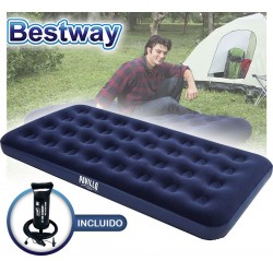 Colchon Inflable - 1,88 x 0,99 x 0,22 Mtrs - Bestway - Aeroluxe Airbed Twin + Inflador