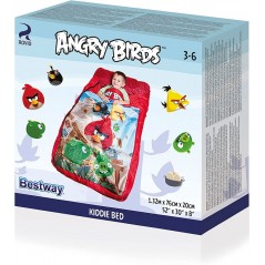 Colchon Inflable Infantil - 1,32 x 0,76 x 0,20 Mtrs - Bestway - Angry Birds + Inflador