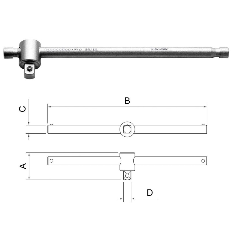 Multiofertas  Kit de Llaves Tubo y Dados Hexagonales y Estriados - 21  piezas - Tramontina PRO - 6 a 22 mm al Mejor Precio! Solo Gs.639.000