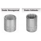 Kit de Llaves Tubo y Dados Hexagonales y Estriados - 21 piezas - Tramontina PRO - 6 a 22 mm