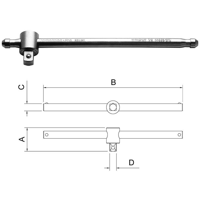 Multiofertas  Kit de Llaves Tubo y Dados Hexagonales - 27 piezas -  Tramontina PRO - 10 a 32 mm al Mejor Precio! Solo Gs.824.000