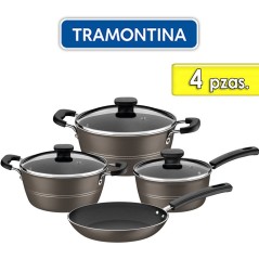 Juego de ollas de aluminio - 4 piezas - Tramontina - Sicilia Marron