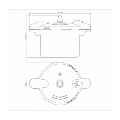 Olla a Presion de Aluminio Pulido - 8 litros - 24 cm - Tramontina - Valencia