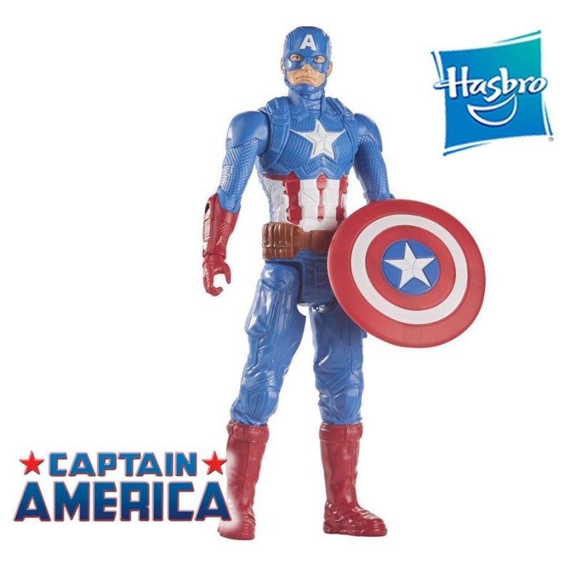 Muñeco Capitán América Marvel 30 cms - Hasbro - Titan Hero Series Marvel Avengers