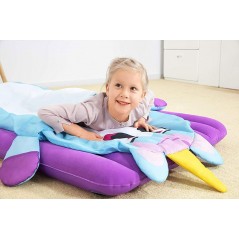 Colchon Inflable con Bolsa de Dormir Infantil - 1,32 x 0,76 x 0,10 Mtrs - Bestway - Unicornio + Inflador