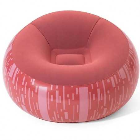 Sofa Puff Inflable - 1,12 x 1,12 x 0,66 Mtrs - Bestway - Rojo + Inflador