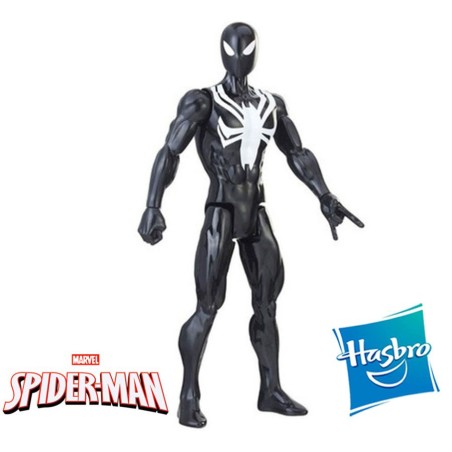 Muñeco Spider-Man con traje negro 30 cms - Hasbro - Titan Hero Series