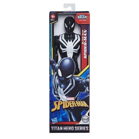 Muñeco Spider-Man con traje negro 30 cms - Hasbro - Titan Hero Series