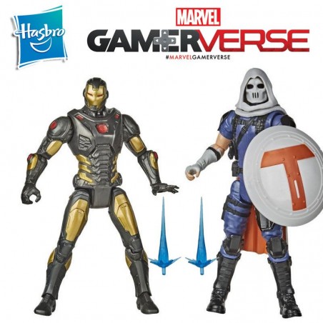Muñecos Iron Man vs. Taskmaster - 15 cms - Hasbro - Marvel Gamerverse