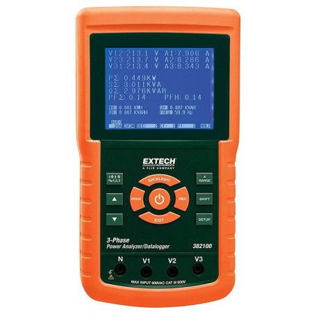 Analizador y Registrador Calidad de Energía - Extech - 382100