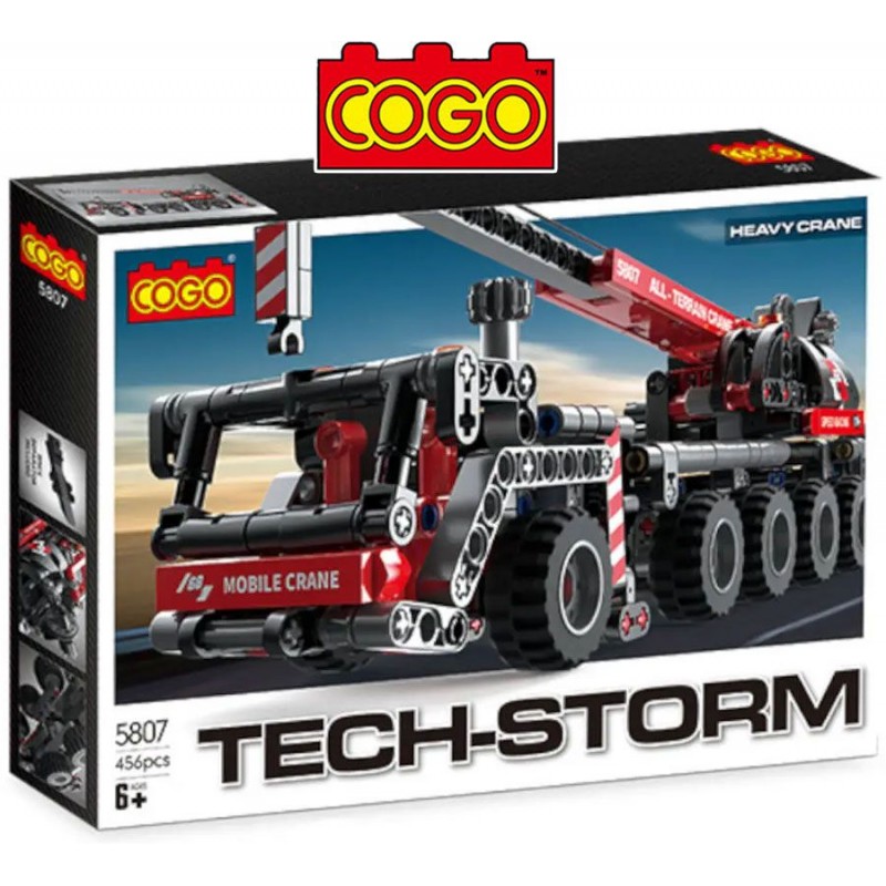 Grua - Tech-Storm Series - Juego de Construcción - Cogo Blocks - 456 piezas