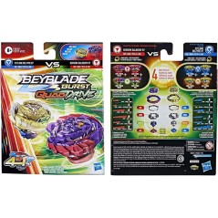 Beyblade Burst QuadDrive - Berserk Balderov B7 y Cyclone Belfyre B7 Spinning Top Pack Doble - Hasbro