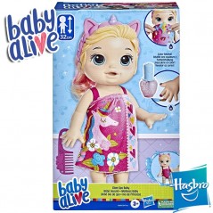 Muñeca Baby Alive - Bebé Día de spa - Unicornio - Pelo rubio - Hasbro