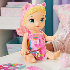Muñeca Baby Alive - Bebé Día de spa - Unicornio - Pelo rubio - Hasbro