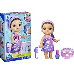 Muñeca Baby Alive - Bebé Día de spa - Sirena - Pelo castaño - Hasbro