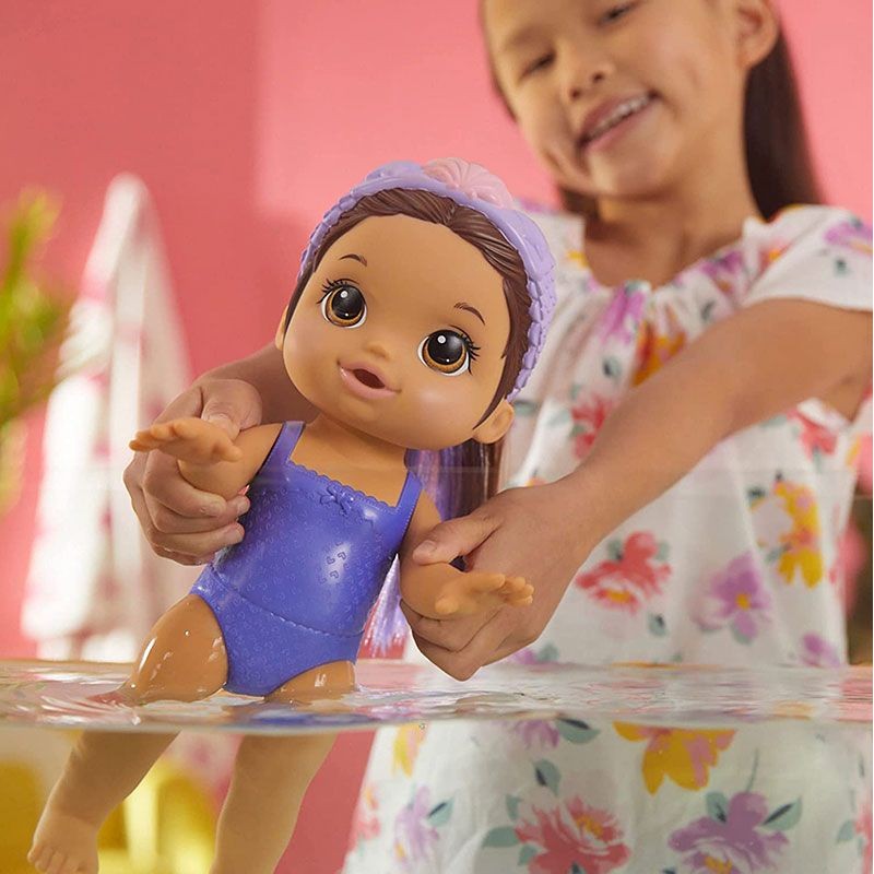 Multiofertas Muneca Baby Alive Bebe Dia de spa Sirena Pelo castano Hasbro al Mejor Precio Solo Gs.360.000