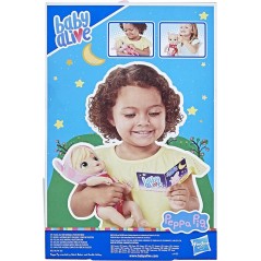 Muñeca Baby Alive - Bebé Peppa hora de dormir - Cabello rubio - Hasbro