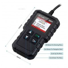 Escáner de Diagnóstico Automotriz - Launch Creader 3001 OBDII by Pro Instruments - Multimarca de protocolo OBDII