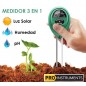 Medidor de suelo 3 en 1 - Pro Instruments - Humedad, Luz y pH del suelo