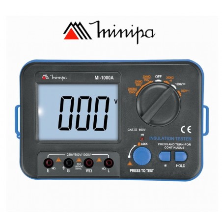 Megohmetro Digital - Minipa - MI-1000A - 200Mohm 1000V