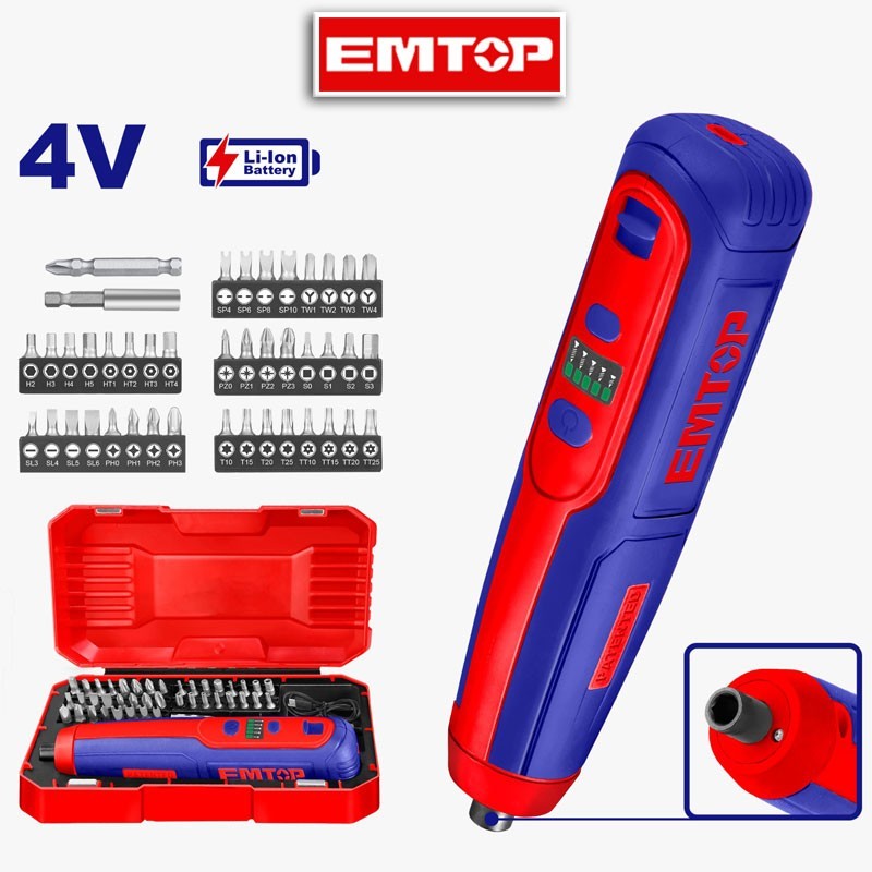 Destornillador a Bateria 4V - EMTOP - ECSR0403