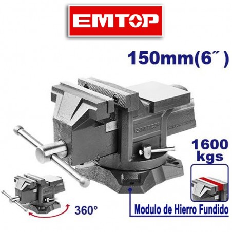Morsa Prensa de Banco 6" (150 mm) - EMTOP - EBVE0601