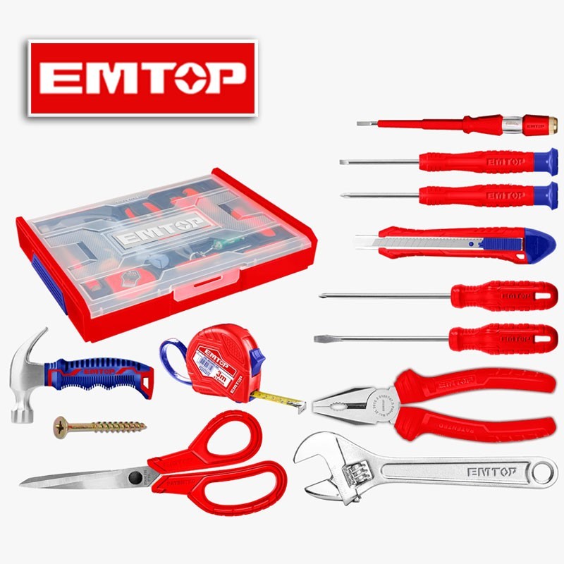 Kit de herramientas manuales de 51 piezas - EMTOP - EHTSV01H51