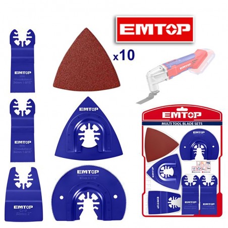 Set de 15 piezas para Multiherramienta Oscilante - Emtop - EMTB1501