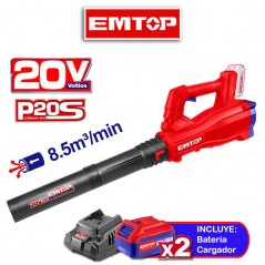 Soplador de hojas a Bateria - 20V - EMTOP - ELAB20323 - * Incluye Bateria y Cargador