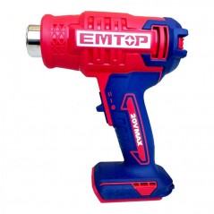 Pistola de Calor a Bateria 20V - 550°C - EMTOP - EHGN20021 - * Incluye Bateria y Cargador