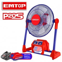 Ventilador a Batería 20V - 13 Pulgadas - Emtop - ELFN2001 - * Incluye Bateria y Cargador