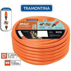 Manguera para Riego - Super Flex 1/2" - 15 m - Tramontina - Naranja - 79212/151