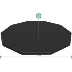 Cobertor para Piscina Redonda - Decagonal - Ø 3,05 m - Bestway - 58036