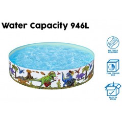 Piscina Infantil de PVC - 946 Lts - Ø 1,83 x H.0,38 Mtr - Bestway - Fill N' Fun Dinosaurios - 55022