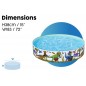 Piscina Infantil de PVC - 946 Lts - Ø 1,83 x H.0,38 Mtr - Bestway - Fill N' Fun Dinosaurios - 55022