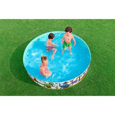 Piscina Infantil de PVC - 946 Lts - Ø 1,83 x H.0,38 Mtr - Bestway - Fill N' Fun Dinosaurios - 55022