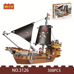 Barco Pirata - Juego de Construcción - Cogo Blocks - 308 piezas