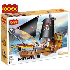 Barco Pirata - Juego de Construcción - Cogo Blocks - 308 piezas