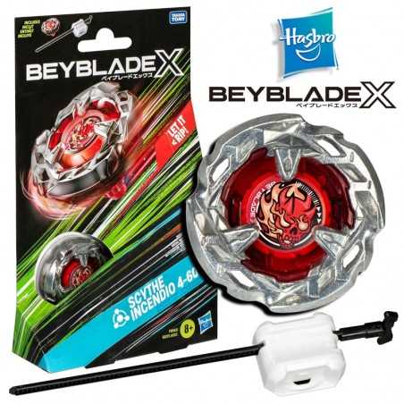 Beyblade X - Scythe Incendio 4-60T - Hasbro - Kit inicial