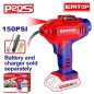 Compresor de aire a Batería - Inflador a Batería - 150psi 20V - Emtop - ELAC2018 - Sin Bateria