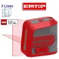 Nivel Laser Horizontal y Vertical Autonivelable - 15 mts - EMTOP - ESLE1M03 - Laser Rojo