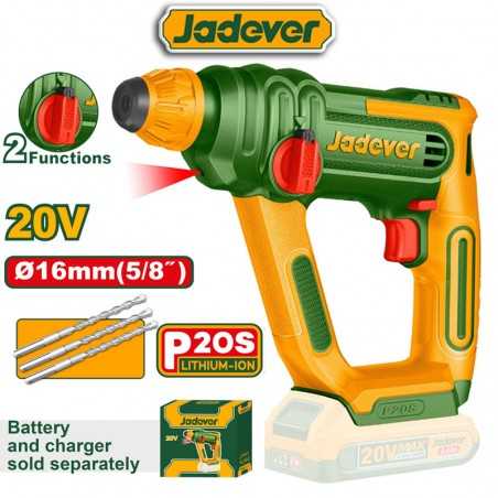 Rotomartillo a Bateria 20V - 1,5 J - JADEVER - JDLM1516 - Sin Bateria