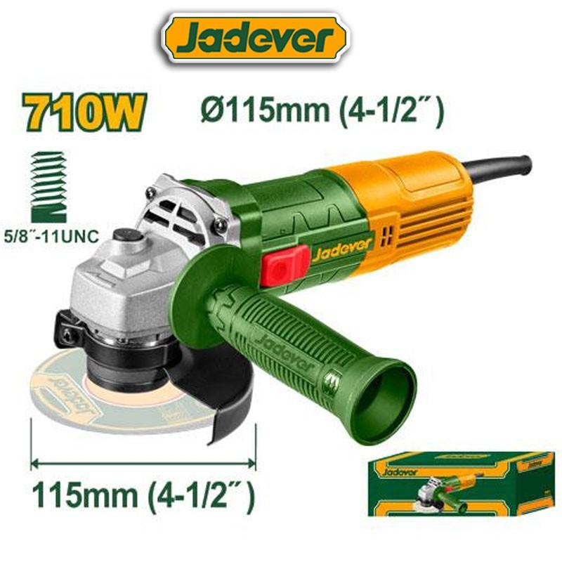 Amoladora Angular - 115mm / 4,5" - 710W - JADEVER - JDAG15711