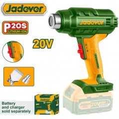 Pistola de Calor a Bateria 20V - 550°C - JADEVER - JDKH1501 - Sin Bateria